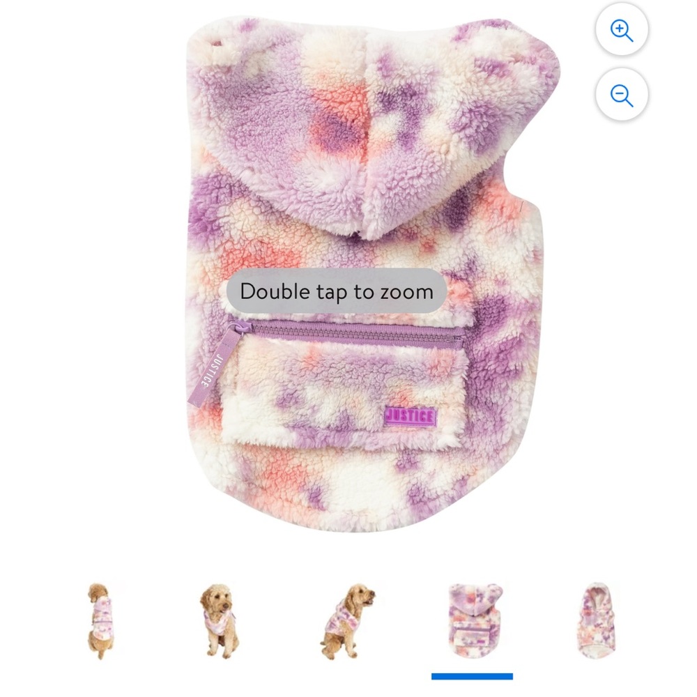 Cute warm and fuzzy Sherpa tie dye dog hoodies!!!